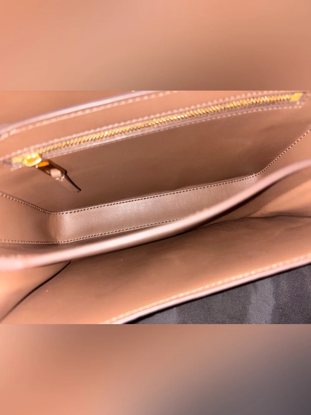Tory Burch neutral brown Croc-Embossed Chain Shoulder Bag